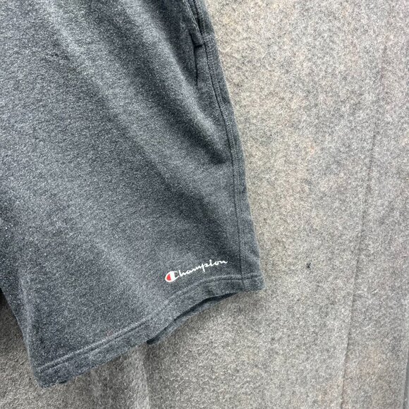Champion Shorts Mens Large Gray Athletic Lounge Shorts Embroidered Logo Vintage - Picture 10 of 11
